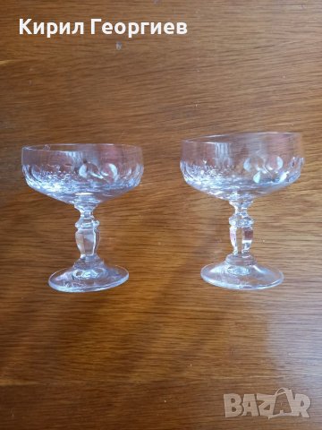 две кристални чаши  за ракия
