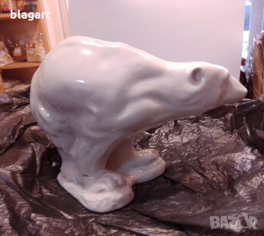 "Бяла мечка"-порцелан,фигура-1950г., снимка 4 - Антикварни и старинни предмети - 31799687