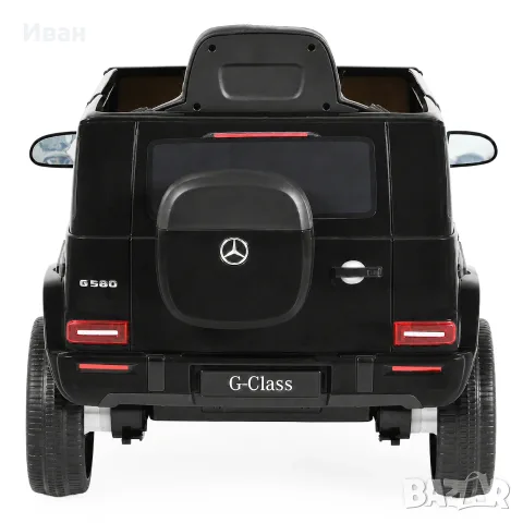 ТОП ЦЕНА!НОВО!Акумулаторен джип Mercedes-Benz G580 BLACK с 12V батерия,EVA гуми,кожена седалка,USB, снимка 7 - Детски велосипеди, триколки и коли - 56111226