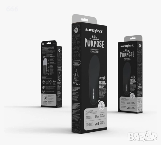 Superfeet - Универсални стелки за ниска сводова част - Ортопедични стелки за тънки, тесни обувки