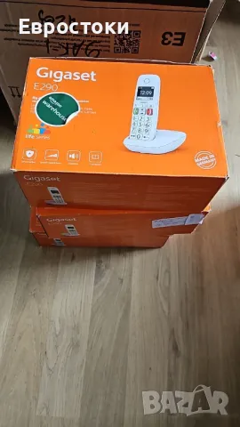 Безжичен стационарен телефон Gigaset DECT E290 големи бутони – Бял.  Има български език, снимка 11 - Стационарни телефони и факсове - 49622200
