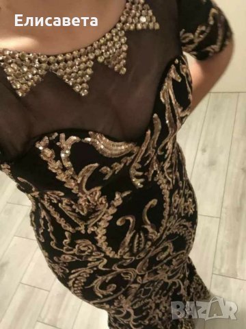 Официална дълга  рокля с паети , снимка 9 - Рокли - 26260780