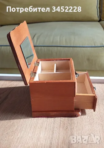 кутия музикална дървена за бижута за ценители , снимка 4 - Антикварни и старинни предмети - 49292562