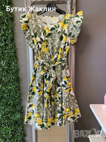 Дамски рокли с лимони и череши, снимка 2 - Рокли - 54222322