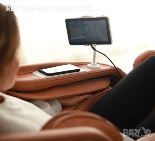ПРОМОЦИЯ - Професионален Масажен Стол REXTON Z91S с дълбок и регулируем 3D масаж и 7-инчов дисплей, снимка 5 - Масажори - 55844947