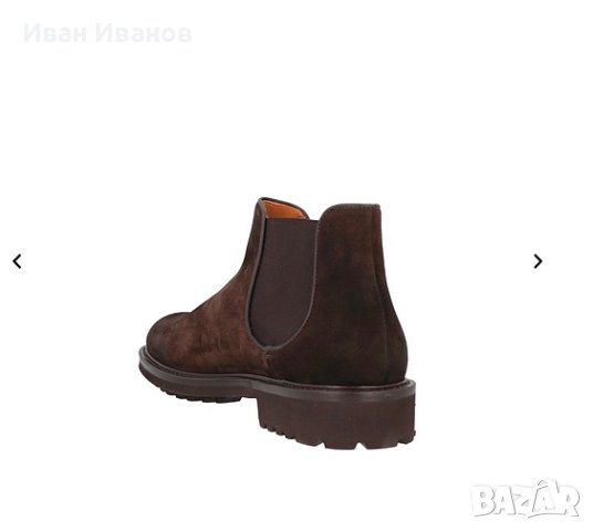Луксозни Италиански Велурени боти Doucal's  номер 45,5 , снимка 4 - Мъжки боти - 44185869