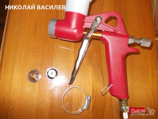 Пистолет за мазилка   и  боядисване  /  шприц / хоросан  и  др . с  3 дюзи / Питай наличен ли  е   ., снимка 15 - Други инструменти - 44421980