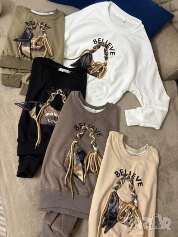 Памучна блуза с 3Д декорация 