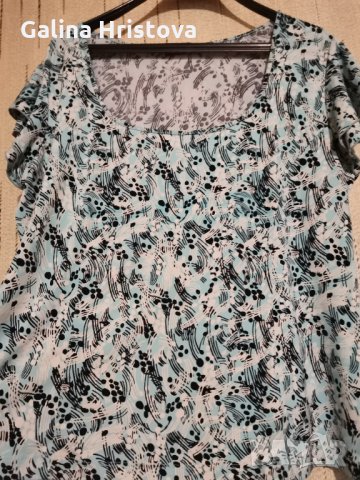 ЛЯТНА ЕФЕКТНА БЛУЗКА  РАЗМЕР ДО 2XL, снимка 4 - Тениски - 29426279