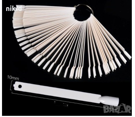 50 бр мостри  мострени пръчки удължители палитра ветрило за цвят лак , снимка 4 - Продукти за маникюр - 16022538