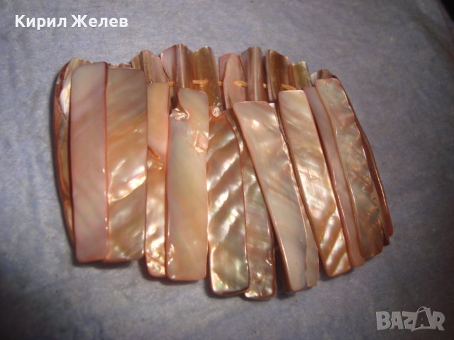 КРАСИВА СЕДЕФЕНА ЛЯТНА ГРИВНА ХЕНД МЕЙД БИЖУ КРАЛСКИ СЕДЕФ 6829, снимка 5 - Гривни - 37093637