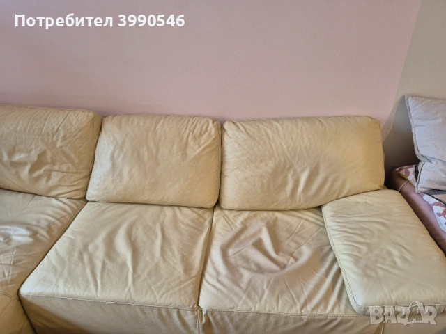 Стилен диван естествена кожа, снимка 3 - Дивани и мека мебел - 53913339