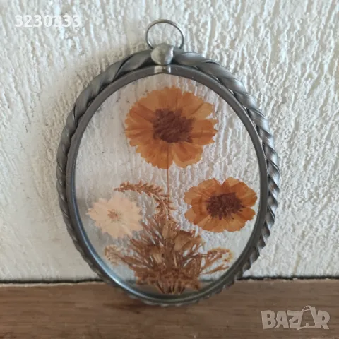 Пано за стена от калай и цветя, снимка 4 - Изкуствени цветя - 49706159