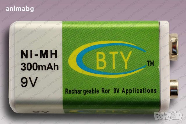 ANIMABG Презареждащи батерии PP3 9V, снимка 1