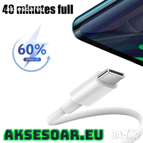 Супер Бърз 2 м. нов заряден кабел 120 W 10 A USB Type C бързо зареждане зарядно за Xiaomi Samsung , снимка 7 - Резервни части за телефони - 50664115