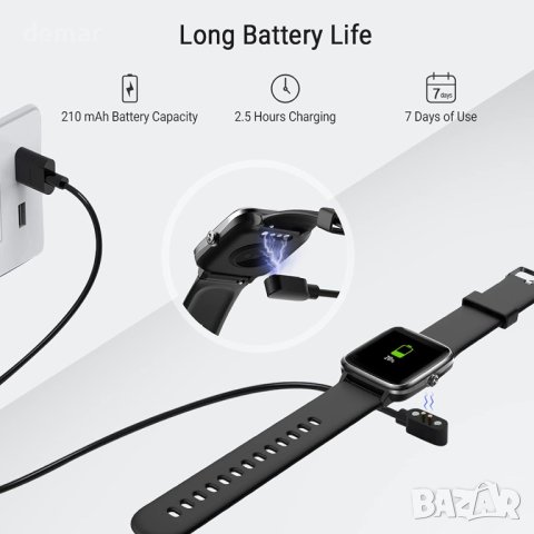 ZOSKVEE SmartWatch, вграден GPS с 14 режима за Android iOS, снимка 6 - Смарт гривни - 42874647