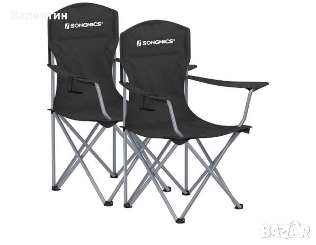 Комплект от 2 сгъваеми къмпинг стола