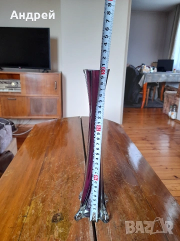 Стара стъклена ваза #19, снимка 6 - Вази - 53243140