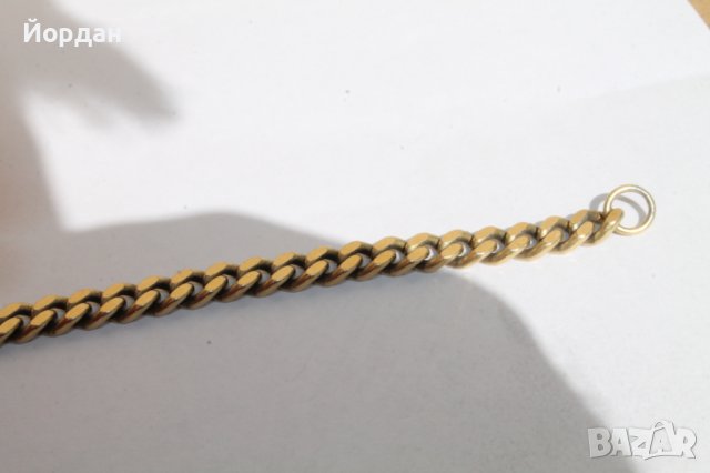 Сребърен позлатен ланец, снимка 7 - Антикварни и старинни предмети - 38002501