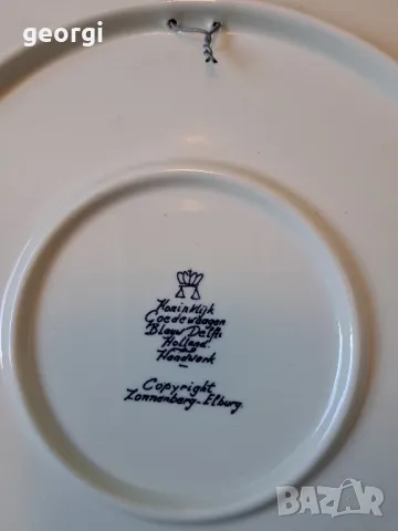 холандска декоративна порцеланова чиния Delft   11/2, снимка 5 - Декорация за дома - 49059659