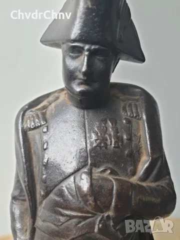 Малка много стара френска чугунена фигура на Наполеон/метална желязна статуетка 19см-1кг, снимка 5 - Антикварни и старинни предмети - 50246429