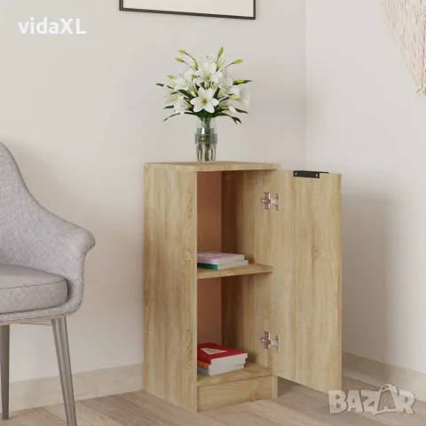 vidaXL Сайдборд, дъб сонома, 30x30x70 см, инженерно дърво, снимка 3 - Бюфети - 56148044