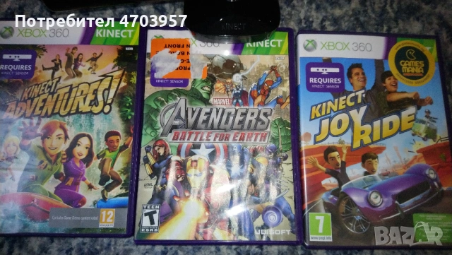 Камера Kinect За Xbox 360 с 3 Игри kinect adventures, снимка 3 - Игри за Xbox - 53042194