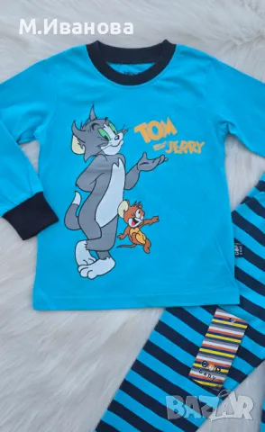 Детска пижама Том и Джери - размер 2 години , снимка 4 - Бебешки пижами - 50368599