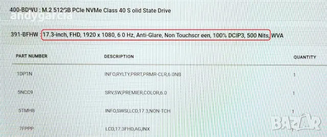  DELL Precision 7750/Core i7-10750H/NVidia RTX 3000/16GB RAM/256GB SSD/17.3 Full HD IPS 100% DCIP-3, снимка 18 - Лаптопи за работа - 56208813