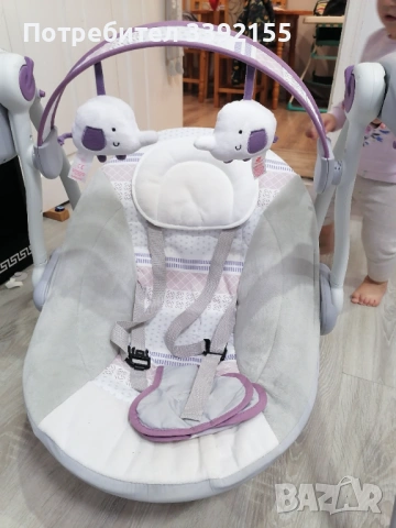 Електрическа бебешка люлка, At Performance, Със 7 песни, 3 естествени звука, 2 позиции за регулиране