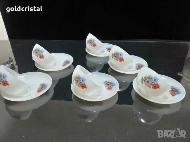 Френски аркопал чаши за чай кафе , снимка 7 - Антикварни и старинни предмети - 44231669