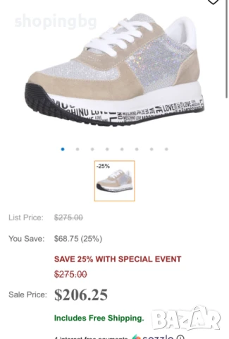 Дамски сникърси Love Moschino JA15113G  225 лв., снимка 8 - Маратонки - 51064625