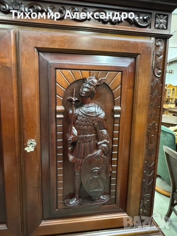 Уникален бар - шкаф от дъбов масив, снимка 8 - Шкафове - 54118202