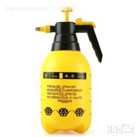 РЪЧНА ПРЪСКАЧКА ПОД НАЛЯГАНЕ, РЕЗЕРВОАР 2 ЛИТРА-ЖЪЛТА, снимка 1
