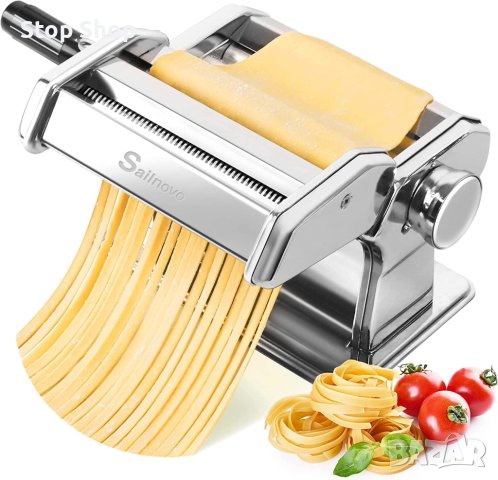 Машина за паста 3в1 неръждаема стомана 7 настройки Sailnovo Pasta Mashine, снимка 1 - Прибори за хранене, готвене и сервиране - 42232812