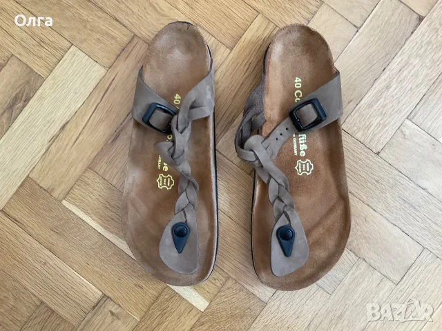 Кожени чехли Comfortfusse, тип Birkenstock - 40-ти номер, снимка 6 - Чехли - 55831789
