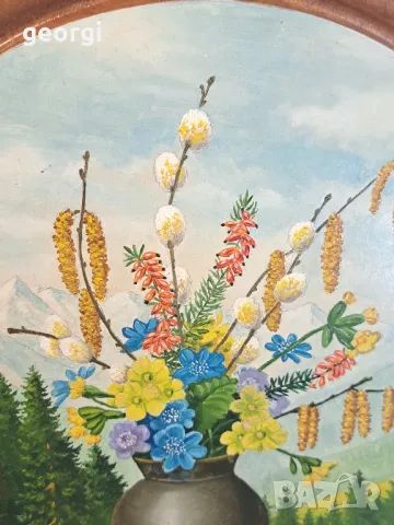 авторска картина върху дървено пано   16/4, снимка 5 - Картини - 48990225