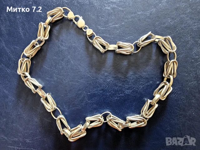 сребърен ланец -12, снимка 6 - Колиета, медальони, синджири - 51216660