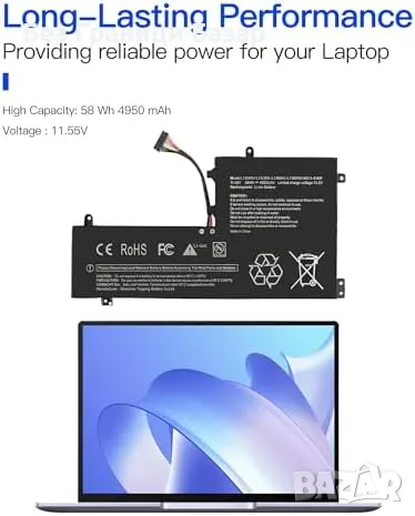 Нова лаптоп Батерия L17C3PG1 58Wh за Lenovo Legion Y530 Y540 Y545 Y740 Y7000