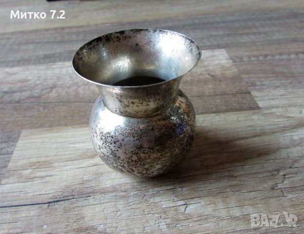 Стара сребърна ваза , снимка 5 - Антикварни и старинни предмети - 39616040