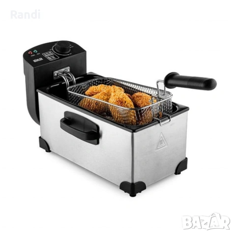 Фритюрник Muhler 3.0 Л, неръждаема стомана, снимка 3 - Фритюрници - 53224406