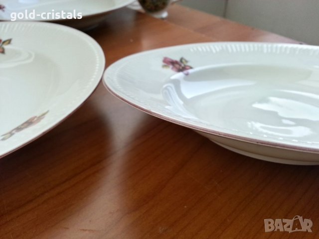 Стар български порцелан чинии дълбоки, снимка 5 - Антикварни и старинни предмети - 34262235
