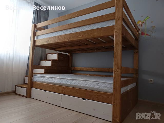 Двуетажно легло , снимка 10 - Мебели за детската стая - 43446209