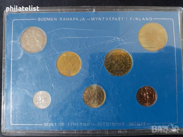Финландия 1974 - Комплектен сет от 7 монети, снимка 2 - Нумизматика и бонистика - 42492720