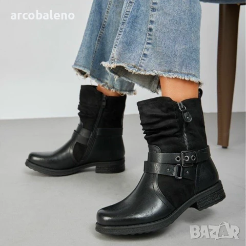 Дамски рокерски боти, 3цвята , снимка 8 - Дамски боти - 51430064