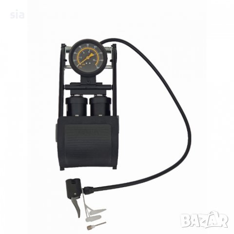 Крачна помпа с манометър, Помпа крачна, ДВУБУТАЛНА, снимка 3 - Аксесоари и консумативи - 40652368