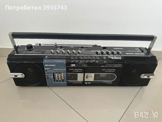 Sharp WQ-571Z(BK) Japan , снимка 2 - Радиокасетофони, транзистори - 56440398