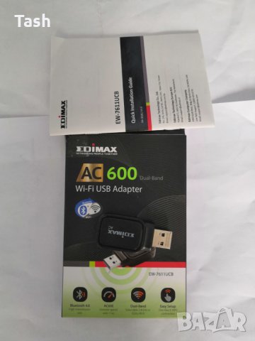 Edimax AC600 Wireless Dual-Band Mini USB Adapter, снимка 3 - Мрежови адаптери - 29338741