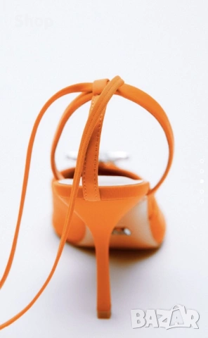 Обувки на ток с камъни на Zara , снимка 4 - Дамски обувки на ток - 54017683