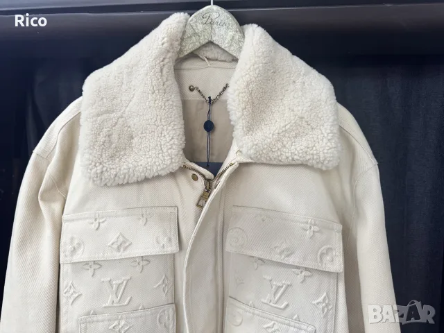 Louis Vuitton Beige Monogram Workwear Sherpa Jacket , снимка 3 - Якета - 55890378